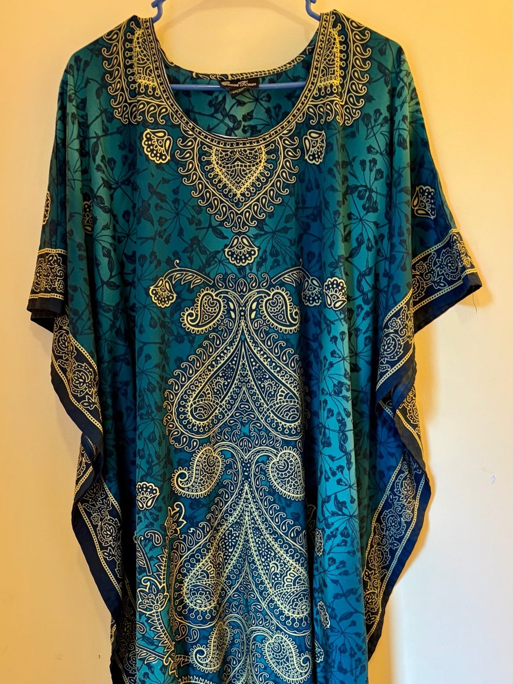 Good Times Elegant Teal Blue Printed Women’s Kaftan
